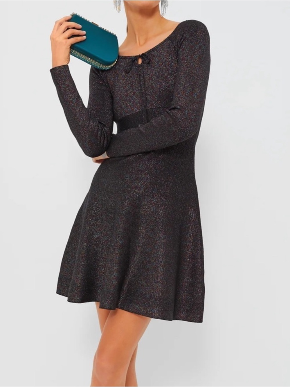 Tuckernuck Hyacinth House Metallic Rainbow Shimmer Selena mini dress